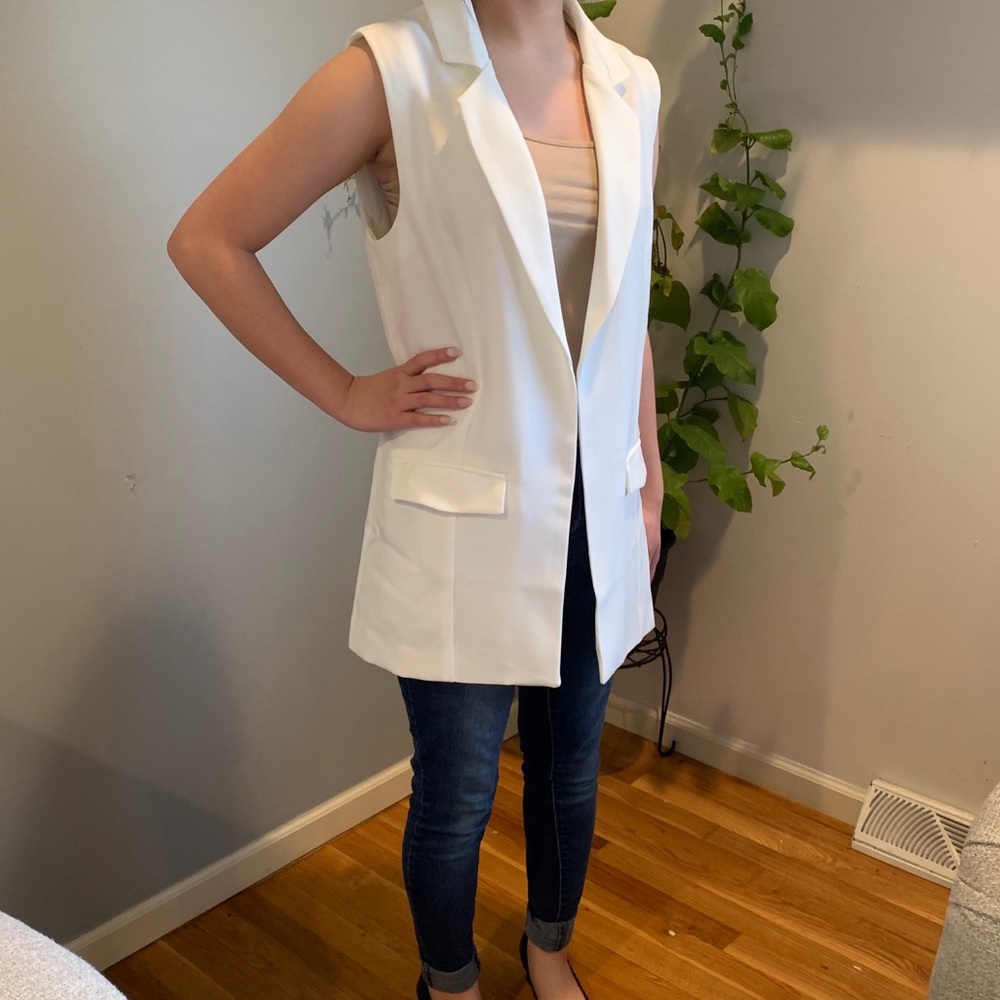Bella Philosophy White Blazer Vest